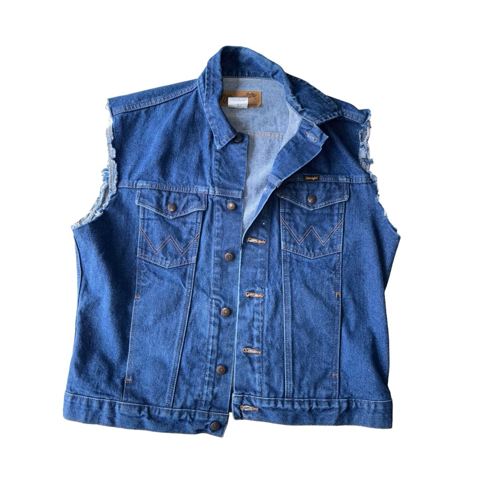 Wrangler Cutt off Vest Vintage Tag Size Large